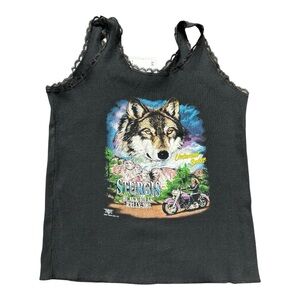 Sturgis Y2K motorcycle rally 2001 wolf tank Size S/M